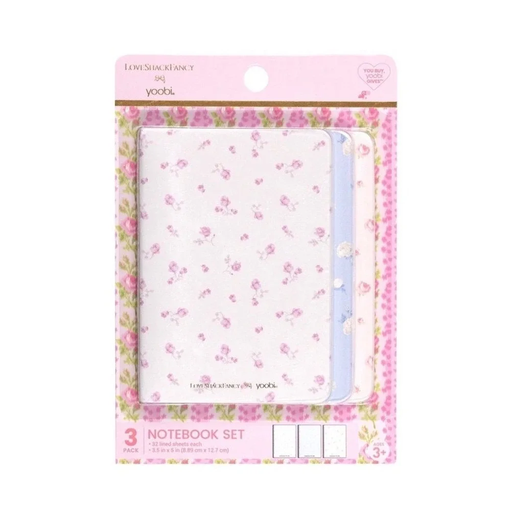 Love Shack Fancy Mini Notebook Set 3pk Floral Lined Pocket Journals Target NEW